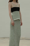 SWAYING/KNIT rear slit straight skirt SW211XZ28